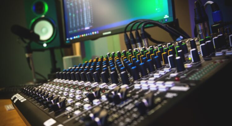 Professional audio mixing desk