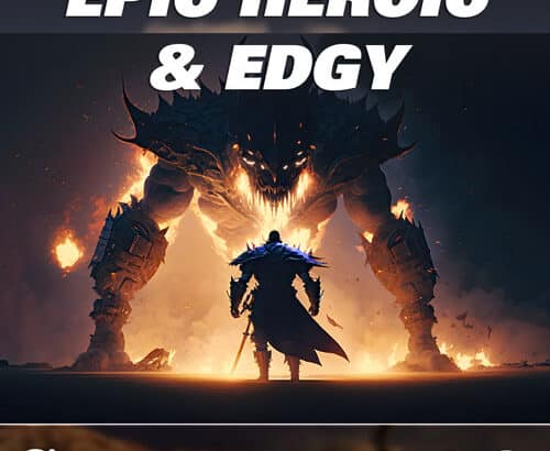 Royalty-free music album cover: Epic Heroic & Edgy, Vol. 3